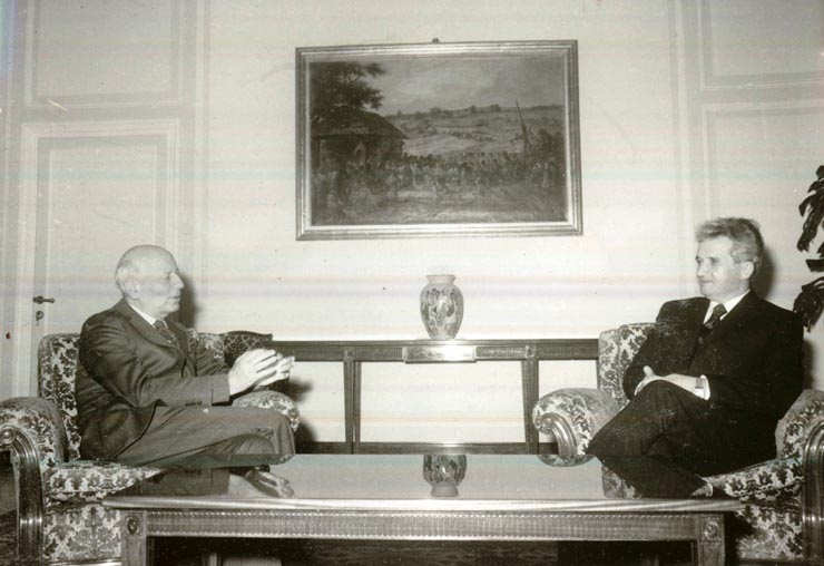 Nicolae Ceauşescu, secretar general al P.C.R., l-a primit pe Giancarlo Pajetta, membru al Direcţiunii şi Secretariatului Partidului Comunist Italian, care, la invitaţia C.C. al P.C.R., face o vizită în ţara noastră.(9.XII.1978)
