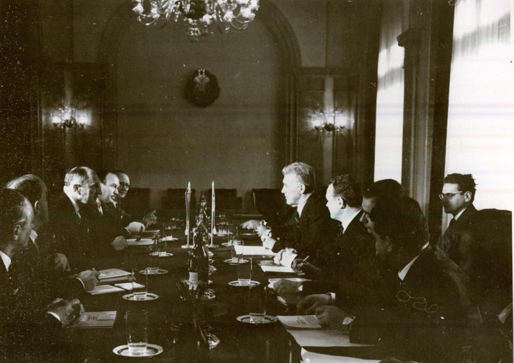 Corneliu Mănescu l-a primit pe Joseph Luns, ministrul afacerilor externe al Olandei. (12 I 1967)