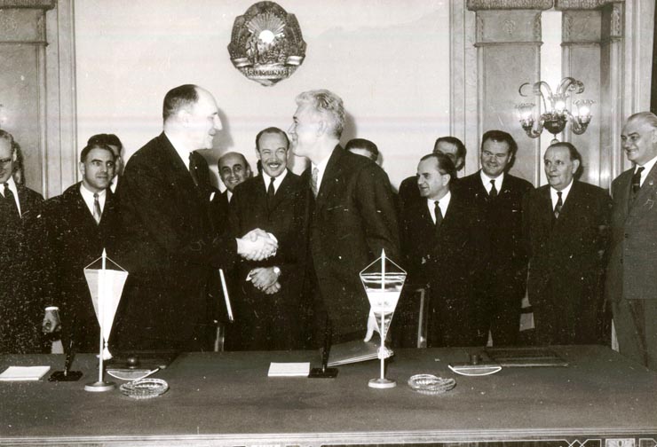 Semnarea acordului cultural româno - olandez(13 I 1967)