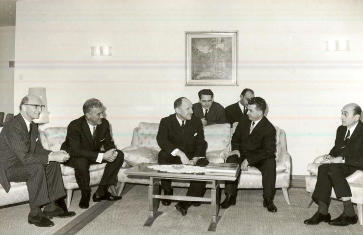 Ministrul afacerilor externe al Olandei, Joseph Luns, a fost primit de Nicolae Ceauşescu, secretar general al Partidului Comunist Român. (13 I 1967)
