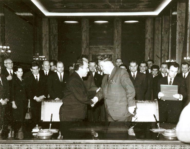 Semnarea documentelor oficiale ale sesiunii Comisiei mixte româno – iugoslave de colaborare economică(13 I 1967)