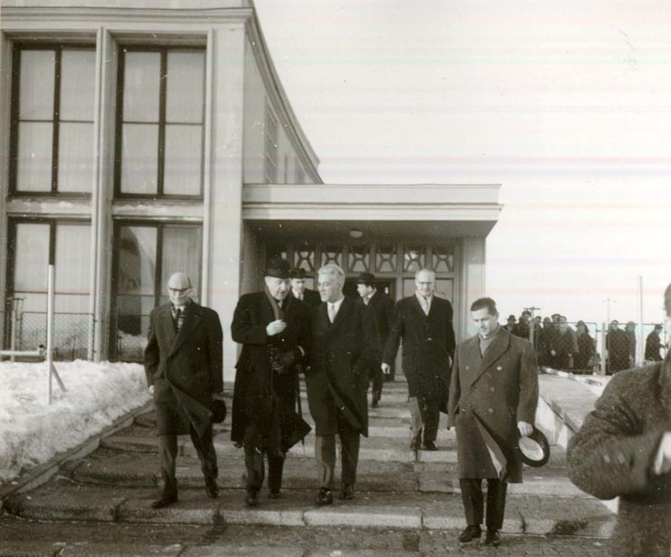 Aspect de la plecarea spre ţară a ministrului afacerilor externe al Olandei, Joseph Luns. (13 I 1967)