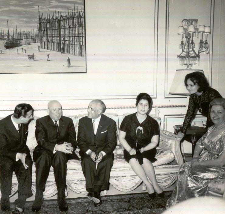Aspect din timpul vizitei întreprinse în Tunisia de către Chivu Stoica, preşedintele Consiliului de Stat al R.S. România, la invitaţia preşedintelui Habib Burghiba(2 – 7 II 1967)