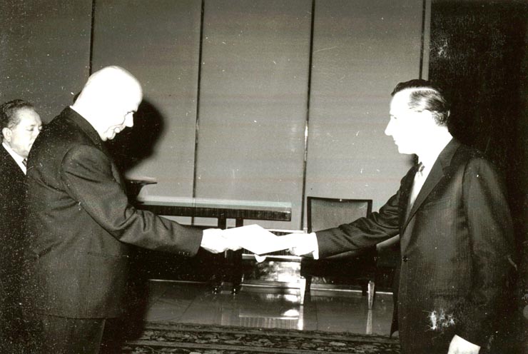 Prezentarea scrisorilor de acreditare de către ambasadorul Republicii Turcia la Bucureşti, Kamüran Gürün.(3 III 1967)