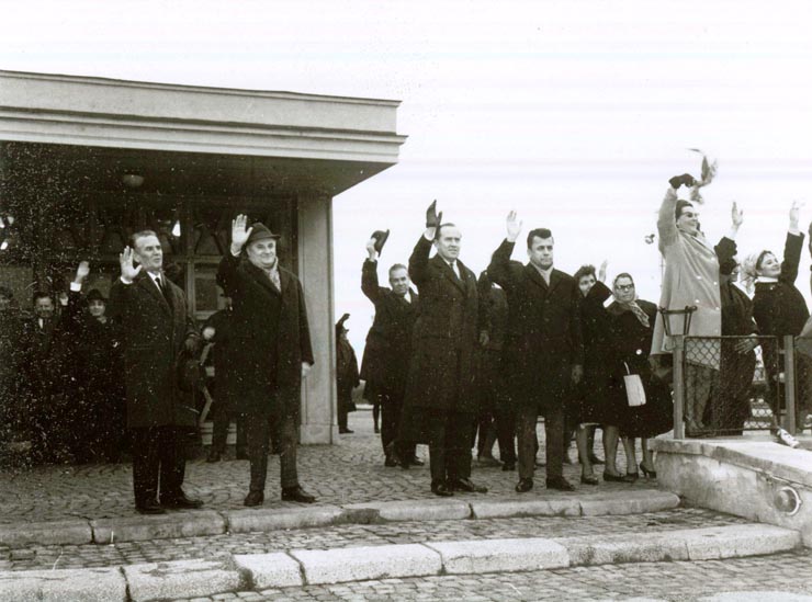 Plecarea ministrului comerţului exterior al R.S.România, Gheorghe Cioară în Suedia, la invitaţia lui Gunnar Lange, ministrul comerţului exterior(6 III 1967)