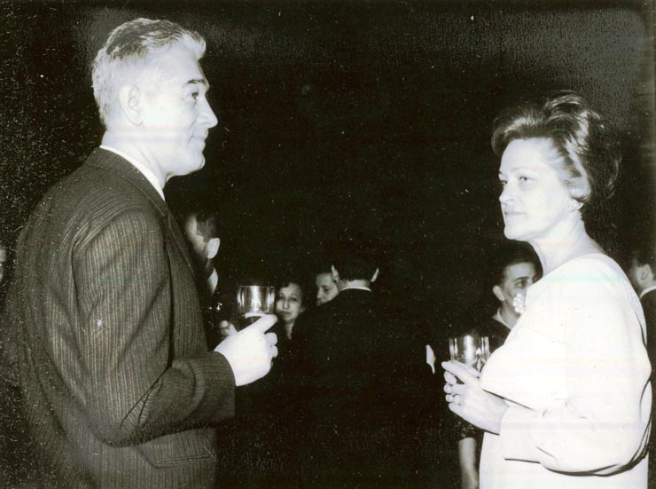 Corneliu Mănescu, ministru al afacerilor externe al R.S. România la recepţia oferită de ambasadorul Pakistanului, cu prilejul zilei naţionale. (23 III 1967)