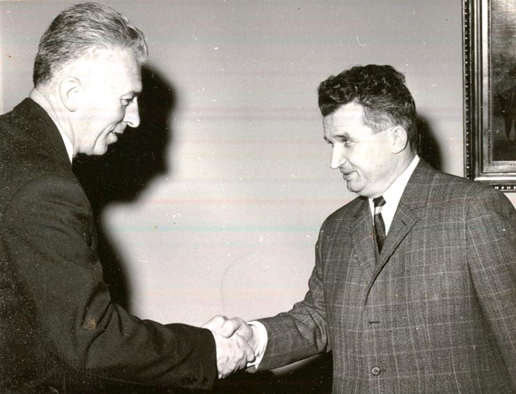 Nicolae Ceauşescu a primit delegaţia Uniunii Comuniştilor din Iugoslavia, condusă de Tvietin Miatovici, membru al C.C. al U.C.I. (30 III 1967)