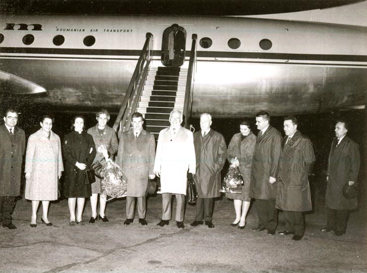 Aspect de la sosirea în ţara noastră a lui Luigi Longo, secretar general al Partidului Comunist Italian(31 III 1967)