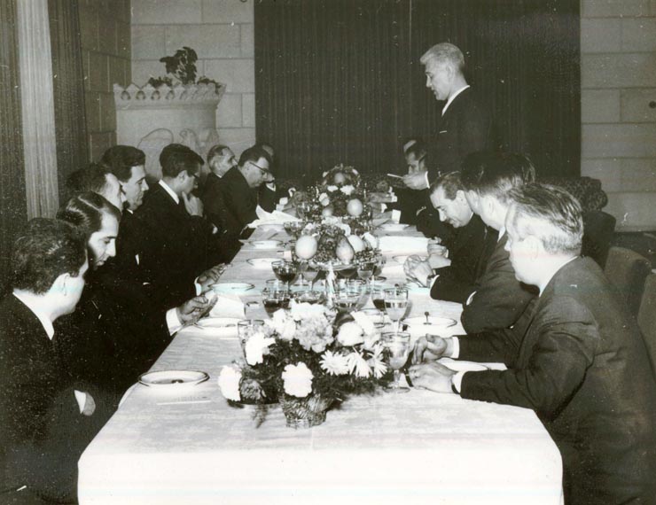 Ministrul Afacerilor Externe al R.S. România, Corneliu Mănescu a oferit o masă în cinstea ministrului Afacerilor Externe al Republicii Irak, Adnan al Pachachi. (27 IV 1967)