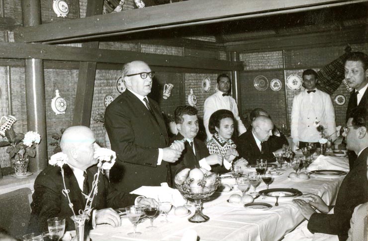 Aspect de la dejunul oferit de C.C. al P.C.R. în cinstea  delegaţiei Partidului Socialist Francez (S.F.I.O.)(29 IV 1967)
