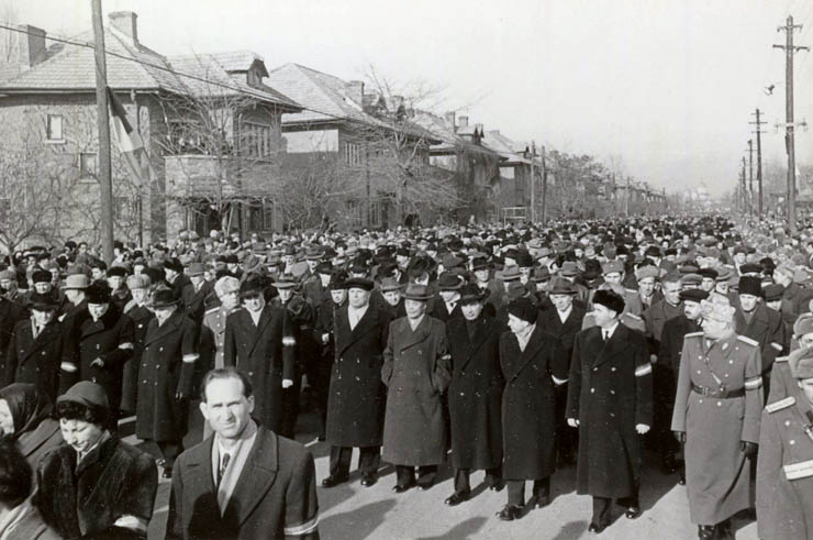 Bucureşti, 10 ianuarie 1958. Aspecte de la funeraliile dr. Petru Groza. (10 ian. 1958)