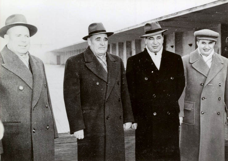 Bucureşti, 24 ianuarie 1959. Plecarea delegaţiei P.C.R. la lucrările celui de al XXI-lea Congres al P.C.U.S. (24 ian. 1959)