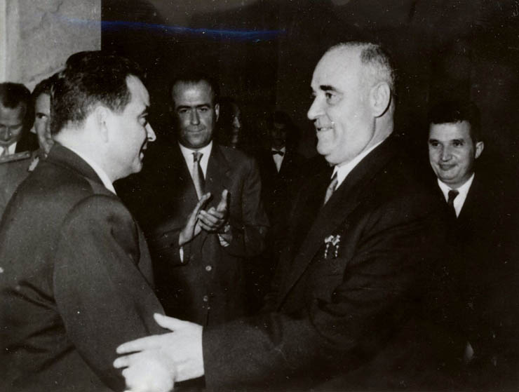 Bucureşti, 8 noiembrie 1961. Nicolae Ceauşescu la festivitatea prilejuită de cea de a 60-a aniversare a zilei de naştere a lui Gheorghe Gheorghiu-Dej. (8 nov.1961)