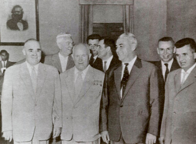 Moscova, august 1962. Imaginea reprezintă un aspect din timpul vizitei delegaţiei de partid şi guvernamentale din România în U.R.S.S. (aug.1962)