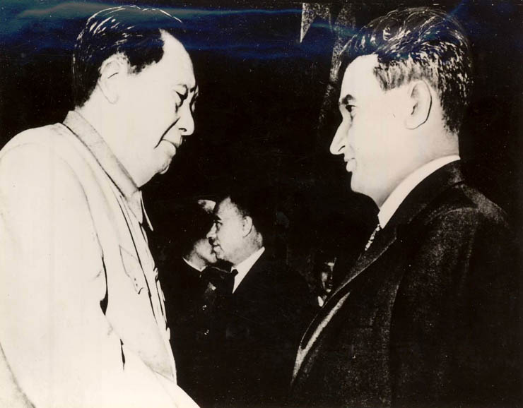 Întrevederea dintre Nicolae Ceauşescu şi Mao Tzedun la Palatul Adunării Reprezentanţilor Populari din China. (3 iunie 1971)