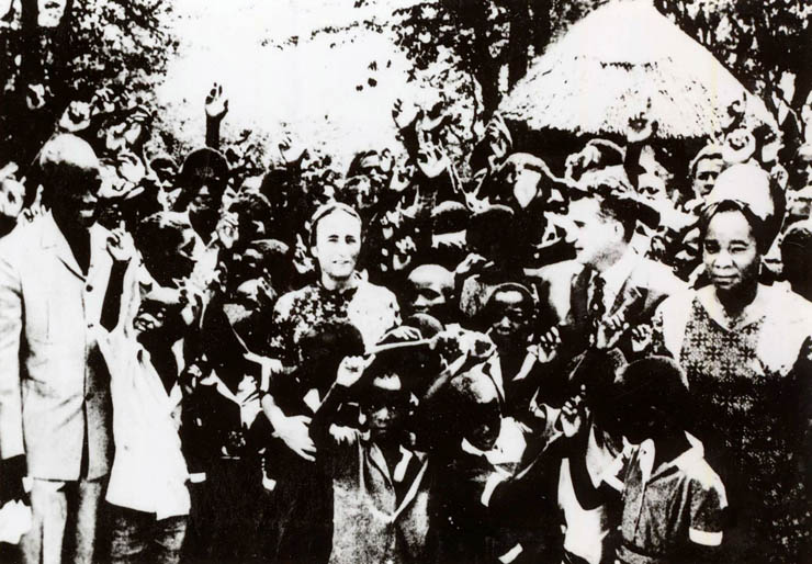 25 martie 1972. Nicolae Ceauşescu pe timpul vizitei în Republica Zambia. (25 martie 1972)