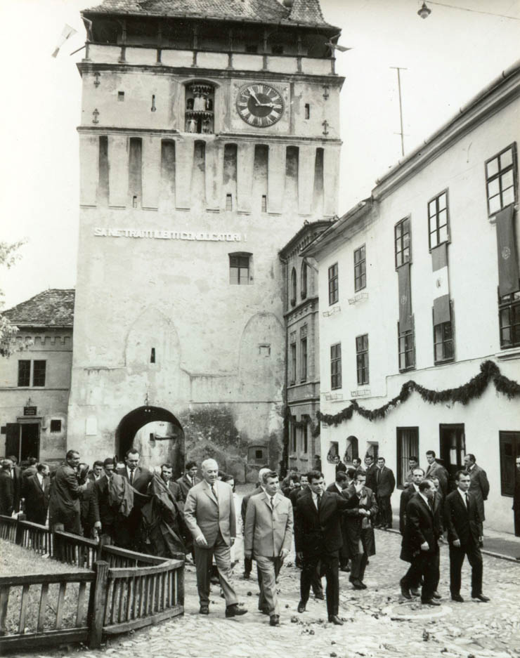 Aspecte din timpul vizitei conducătorilor de partid şi de stat în regiunea Braşov, oraşul Sighişoara. (15-18 iunie 1967)