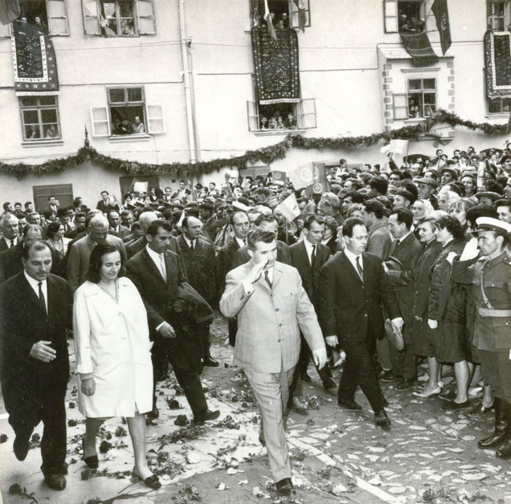 Aspecte din timpul vizitei conducătorilor de partid şi de stat în regiunea Braşov, oraşul Sighişoara. (15-18 iunie 1967)