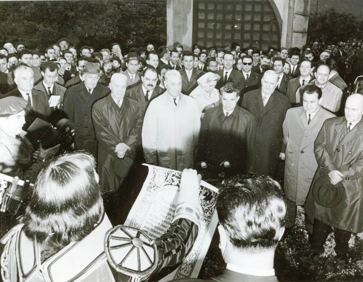 Aspecte din timpul vizitei conducătorilor de partid şi de stat în regiunea Braşov, localitatea Dârste. (15-18 iunie 1967)