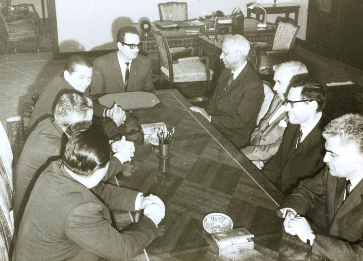 I. Banc, vicepreledinte al Consiliului de Miniştri, l-a primit pe B. R. Sen, director general F.A.O.