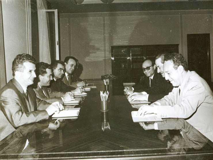 Nicolae Ceauşescu, secretar general al C.C. al P.C.R., a primit delegaţia Partidului Socialist Unificat Italian.(22 iulie 1967)