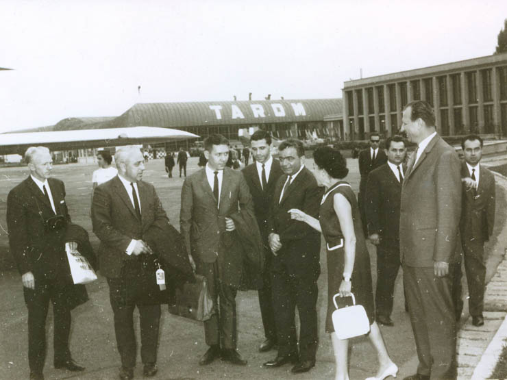 Sosirea delegaţiei Partidului Socialist Unit din Islanda, condusă de Kjartan Olafsson, secretar general al C.C. al P.S.U.I. (21 august 1967)