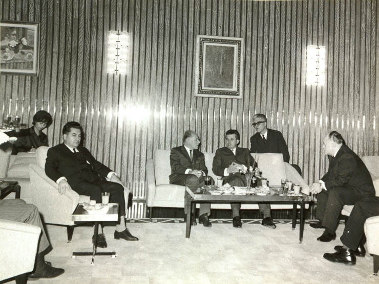 Nicolae Ceauşescu s-a întâlnit cu delegaţia P.C. din Israel formată din Samuel Mikunis, secretar general al P.C. din Israel şi Moshe Sneh, membru în Biroul Politic al C.C. al P.C.R. (31 ianuarie 1968) 