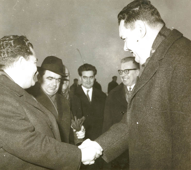 Franz Muhri, preşedintele P. C. din Austria, a făcut, la invitaţia C.C. al P.C.R., o vizită prietenească la noi în ţară. (11 februarie 1968)