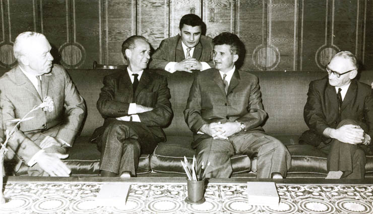 Primirea de către Nicolae Ceauşescu şi Emil Bodnăraş a delegaţiei P.C. din Marea Britanie formată din John Gollan, secretar general al partidului şi Jack Woddis, membru al Comitetului Politic, şeful departamentului internaţional al partidului. (1 august 1968)
