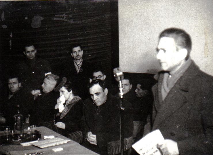 Întâlnire F.N.D. din sala Florida (Gh. Gheorghiu Dej, Marin Florica Ionescu).(4 martie 1945)