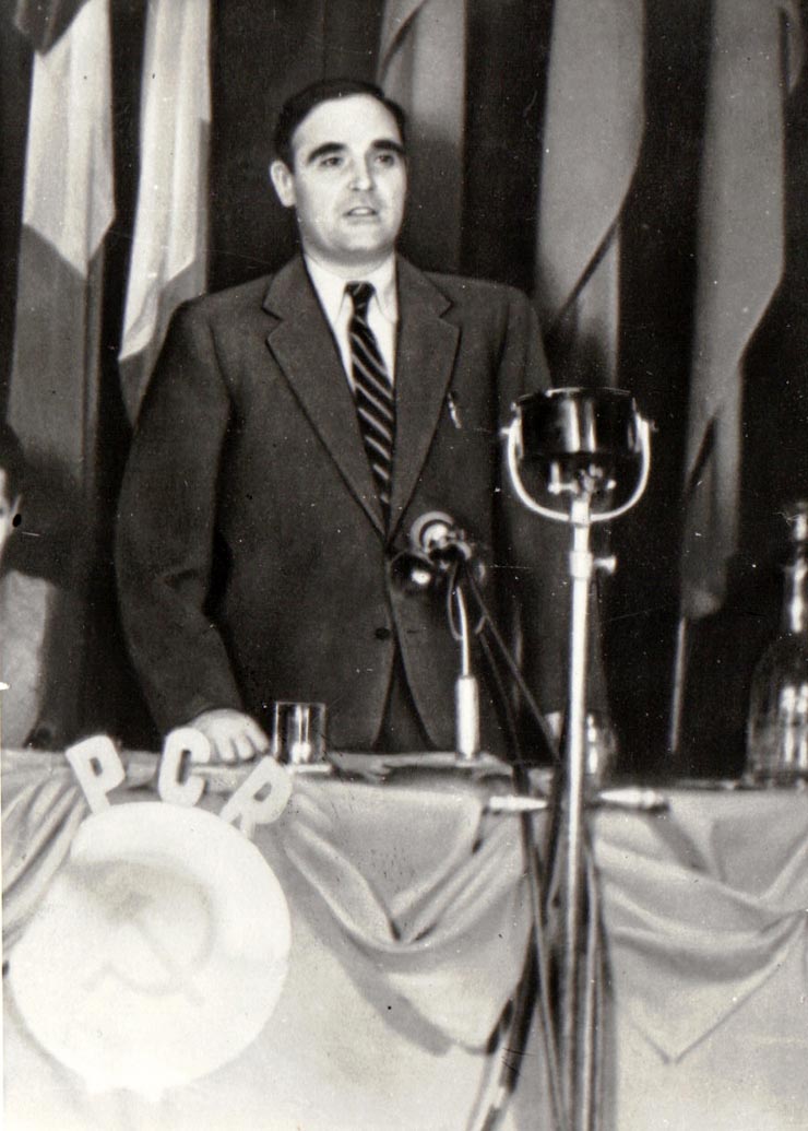Gh.Gheorghiu Dej prezintă raportul politic al C.C. la Conferinţa Naţională a  P.C.R. (17- 21 octombrie1945)