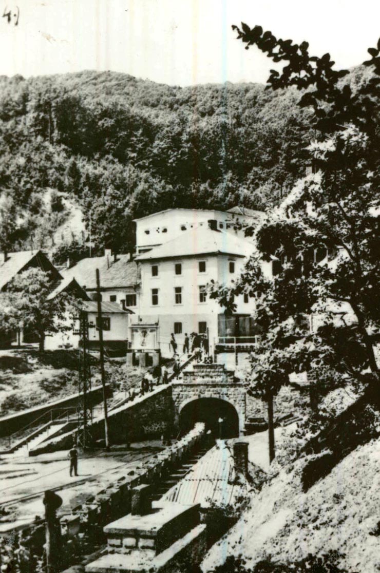 Intrarea în galeria de transport la Baia Sprie.(1966)