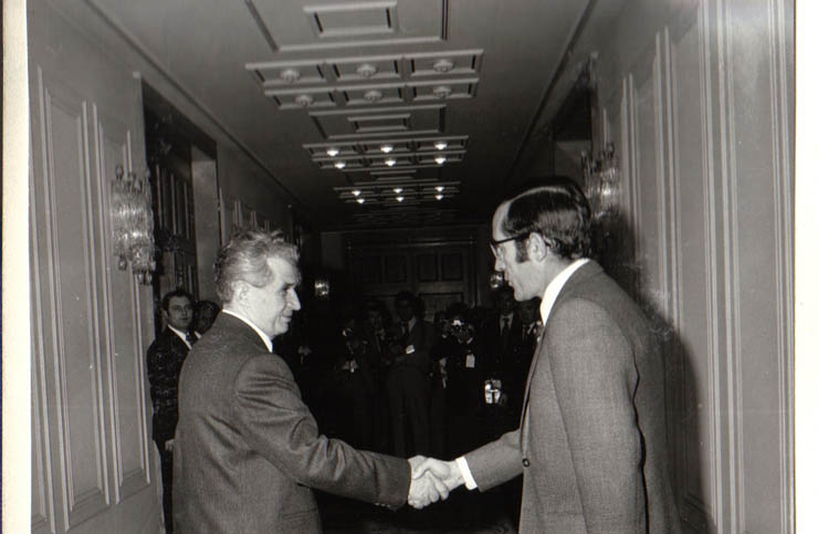 Vizita oficială a preşedintelui Republicii Portugheze, generalul Antonio dos Santos Ramalho Eanes, pe care o efectuează în România, la invitaţia preşedintelui Nicolae Ceauşescu. (20-23.III.1979).