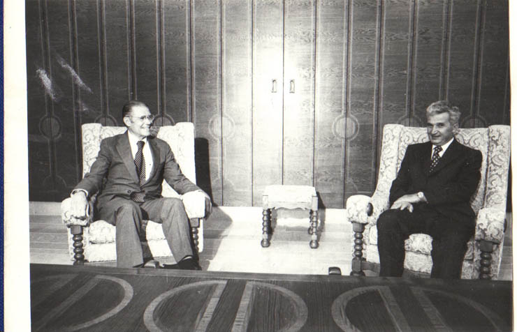 Preşedintele Nicolae Ceauşescu a primit, în staţiunea Neptun, pe Robert Mc Namara, preşedintele Băncii Internaţionale pentru Reconstrucţie şi Dezvoltare (B.I.R.D.), care face o vizită în ţara noastră.(20.VII.1979).