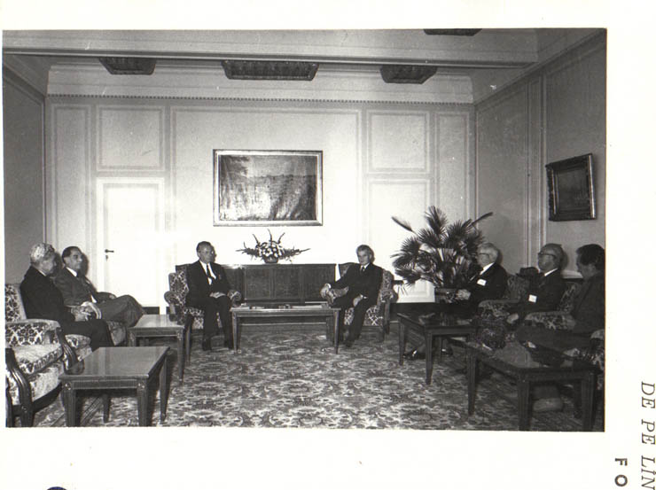 Primirea de către Nicolae Ceauşescu a unor participanţi la cel de-al X-lea Congres Mondial al Petrolului, ale cărui lucrări se desfăşoară la Bucureşti. (13.IX.1979).