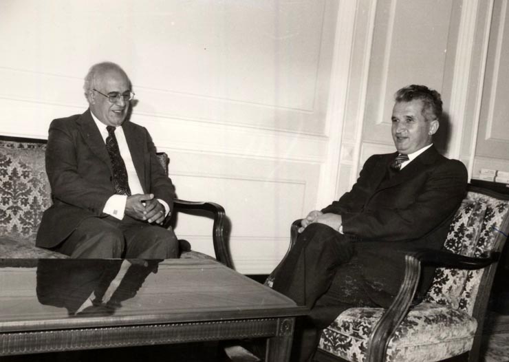Întâlnirea lui Nicolae Ceauşescu cu secretarul general al Partidului Progresului şi Socialismului din Maroc, Ali Yata. (22 septembrie 1976)
