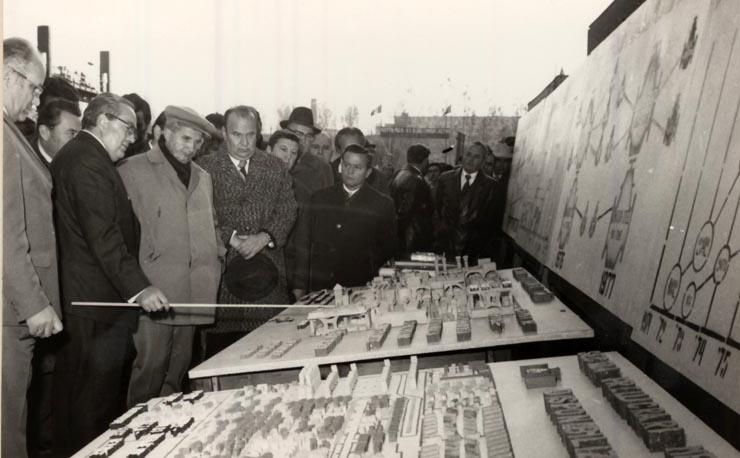 Vizita de lucru a lui Nicolae Ceauşescu în judeţul Sălaj. La Întreprinderea de armături industriale din fontă şi oţel din Zalău. (21 octombrie 1976)