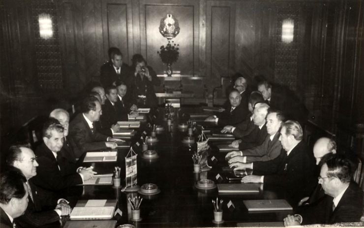 Vizita în România a secretarului general al C.C. al P.C.u.S Leonid Ilici Brejnev.  Convorbiri oficiale. (22-26 noiembrie 1976)