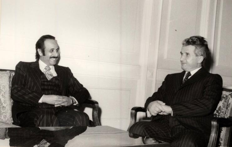 Primirea la Nicolae Ceauşescu a ministrului muncii şi afacerilor sociale al Kuweitului, şeicul Salem Al-Sabah. (26 noiembrie 1976)