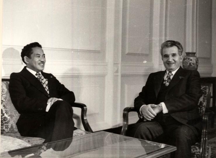 Primirea lui Richard Andriamanjato, preşedintele Partidului Congresului pentru independenţa Madagascarului. (29 noiembrie 1976)