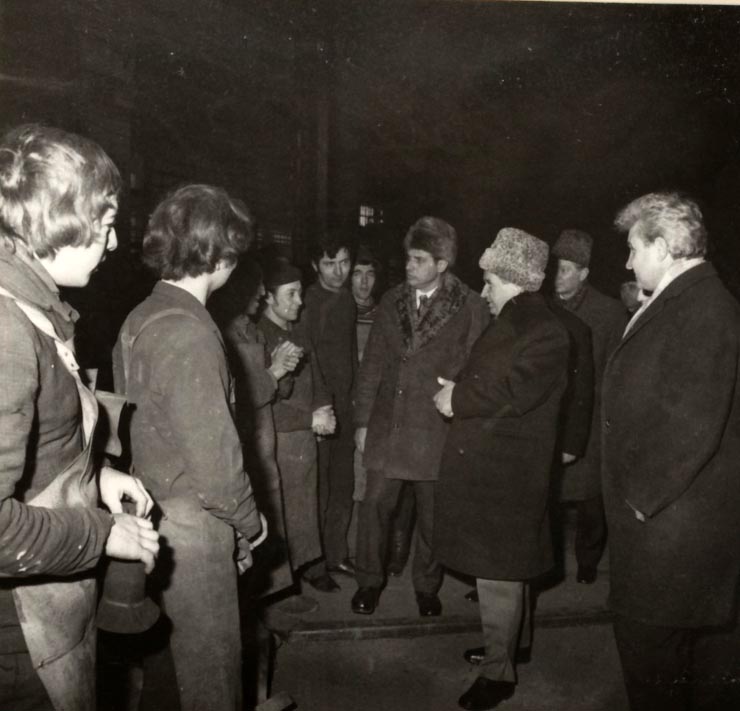 Vizita de lucru a lui Nicolae Ceauşescu, a altor conducători de partid şi de stat, în municipiul Arad. (11 ianuarie 1977)