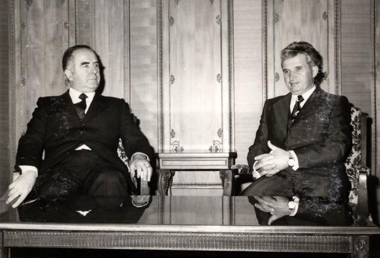 Primirea delegaţiei Partidului Socialist Democrat Italian, condusă de Pier Luigi Romita. (5 aprilie 1977)