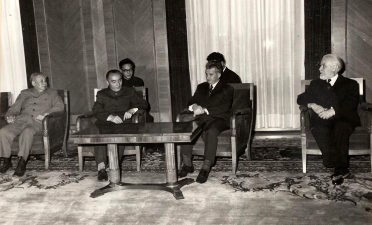 Primirea de către preşedintele Nicolae Ceauşescu a delegaţiei Adunării Naţionale a Reprezentanţilor Populari a R. P. Chineze, condusă de Saifudin. (10 mai 1977)