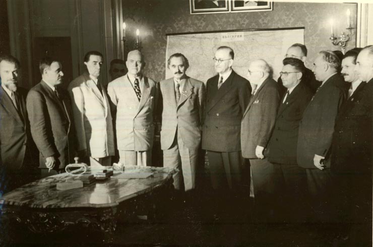 Vizita in Bulgaria a delegatiei guvernamentale romane condusa de dr Petru Groza, Gheorghi Dimitrov, Gheorghiu Dej, Gh. Tatarescu, 15-16 iulie 1947