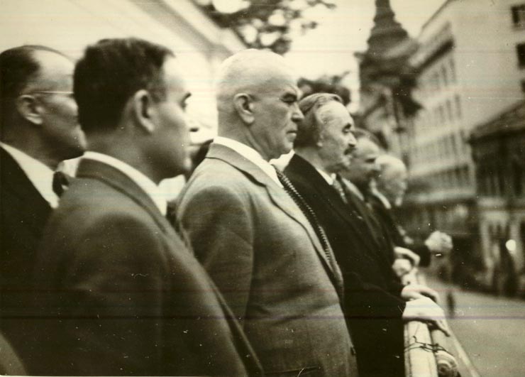 Vizita in Bulgaria a delegatiei guvernamentale romane condusa de dr Petru Groza, Gheorghi Dimitrov, Gheorghiu Dej, 15-16 iulie 1947