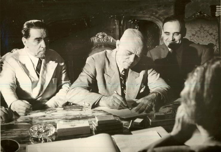 Vizita in Bulgaria a delegatiei guvernamentale romane condusa de dr Petru Groza, Gheorghiu Dej, Gh.Tatarescu, 15-16 iulie 1947