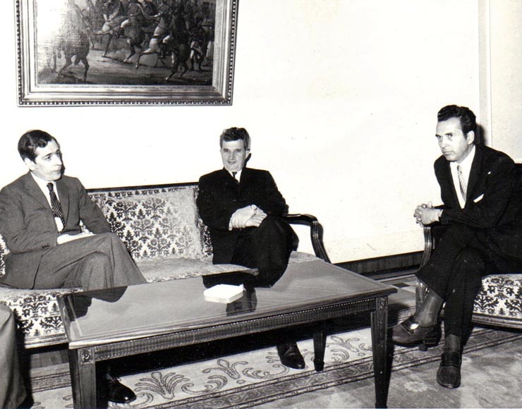 Primirea de către Nicolae Ceauşescu a ziaristului italian Enzo Betizza, trimis special al ziarului „Carriere della sera” din Milano, care a făcut o vizită în România.(10 mai 1969).