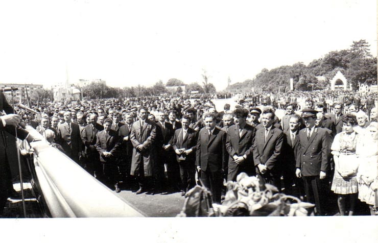 Vizita de lucru a lui Nicolae Ceauşescu la Carei, din 14 iulie 1969 (aspect din timpul mitingului). (14 iulie 1969