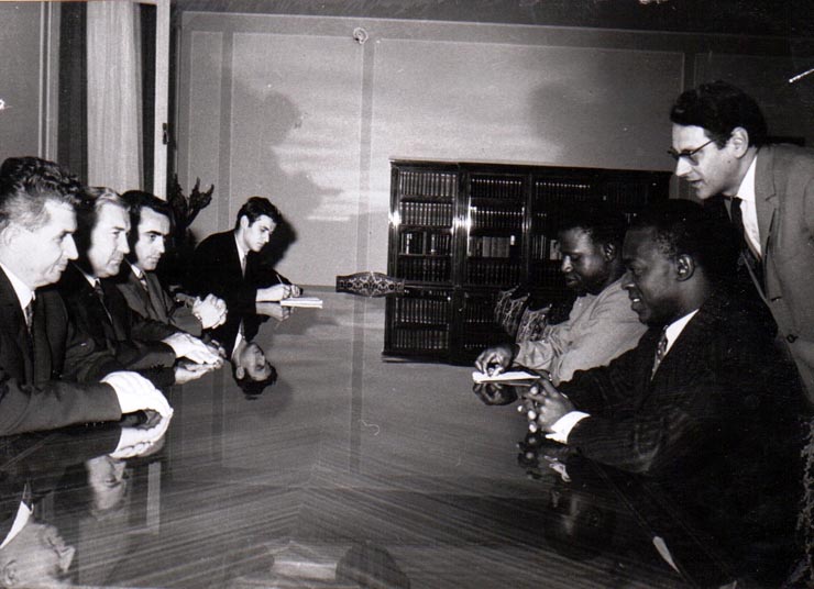 Primirea la Nicolae Ceauşescu a unei delegaţii din Guineea cu care a purtat convorbiri oficiale la 14 august 1969.(14  august 1969).