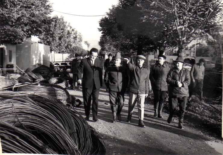 Vizita lui Nicolae Ceauşescu, secretar general al P.C.R, pe şantierele de construcţii Bistriţa-Năsăud.(septembrie 1969).